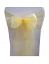 Generic 1pcs Yellowgreen Organza Cubierta De La Silla Sash Arco Para El Banquete De Boda Del