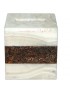 Cubierta Para Pañuelos De Onix Cubica Palmas de Reyna Enchanted White & Brown-Multicolor