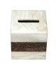 Cubierta Para Pañuelos De Onix Cubica Palmas de Reyna Enchanted White & Brown-Multicolor - Envío Gratuito