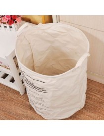 Ronda plegrable de algodón lavandería cesta bolsa de almacenamiento de ropa - Envío Gratuito