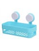 Pixnor Plástico Copa De Succión De Baño Cocina Esquina De Almacenamiento En Rack Organizador Shower Shelf (azul) - Envío Gratuit
