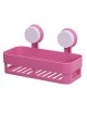 Pixnor Plástico Copa De Succión De Baño Cocina Esquina De Almacenamiento En Rack Organizador Shower Shelf (Rose Red) - Envío Gra
