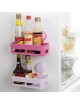 Pixnor Plástico Copa De Succión De Baño Cocina Esquina De Almacenamiento En Rack Organizador Shower Shelf (Rose Red) - Envío Gra
