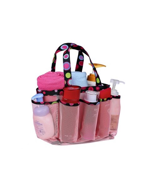 Bolso para organizador de baño de 8 bolsillos Rosa - Envío Gratuito