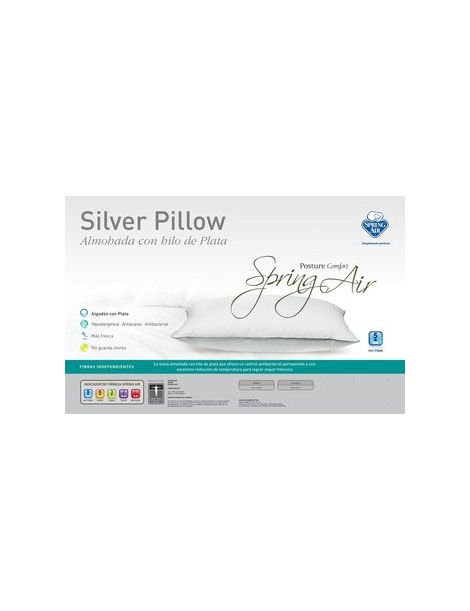 Almohada Spring Air Silver con Hilo de Plata - Envío Gratuito