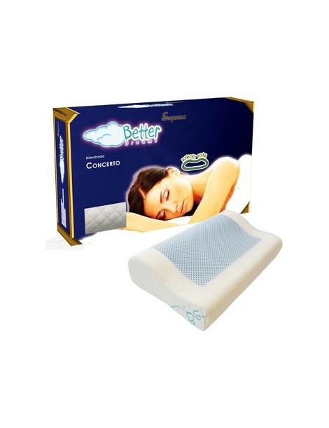 Almohada Memory Foam Contour Better Dreams BDSCCP con Gel Concerto-Blanco - Envío Gratuito