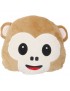 MagiDeal Emoji Emoticono Almohada Cojín Redondo Felpa Rellena Juguete Suave Mono-smiley