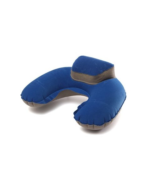 MagiDeal Inflable Almohada Para El Cuello De Apoyo Suave Del Recorrido Del Amortiguador De Aire Del Sueño - Azul Real - Envío Gr