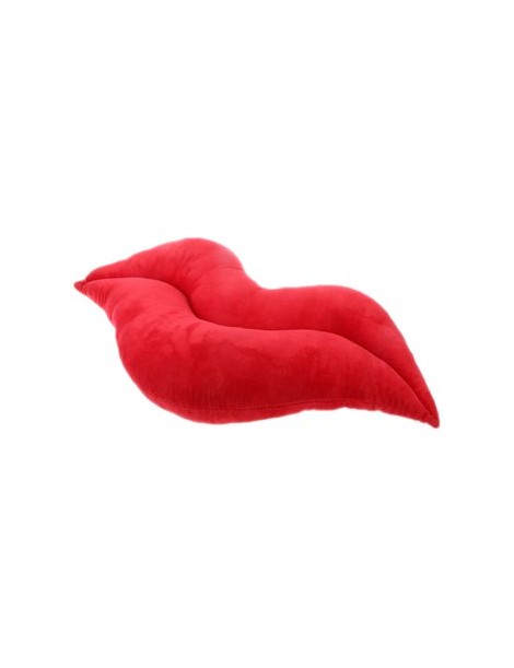 MagiDeal Algodón Labios Rellenos Forma De Almohada Cojín Del Respaldo Juguete De Peluche Decoración Del Hogar Del Coche - Roja -