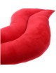 MagiDeal Algodón Labios Rellenos Forma De Almohada Cojín Del Respaldo Juguete De Peluche Decoración Del Hogar Del Coche - Roja -