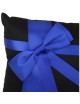 MagiDeal Almohada Anillo De Boda Portador Cojín Con Profundo Azul Del Bowknot 20cmx20cm Negro - Envío Gratuito