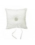 MagiDeal Boda Anillo Almohada Diamante Flor Marfil Saten Wedding Ring Pillow 15x15cm