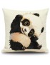 MagiDeal Animal Lindo De La Panda De Lino Impresa Almohada Cuadrada Caso Colchón Cubierta Decoración num 1