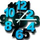 Reloj de Pared Timco, numero 3D LOC-AZUL - Envío Gratuito