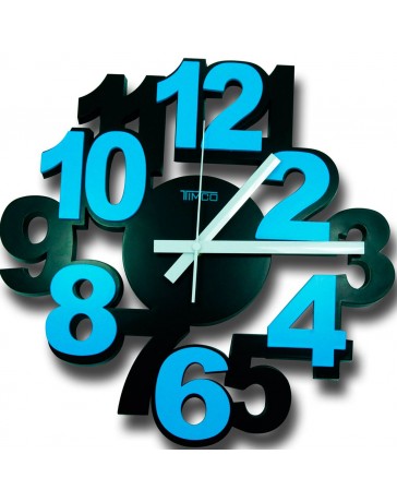 Reloj de Pared Timco, numero 3D LOC-AZUL - Envío Gratuito