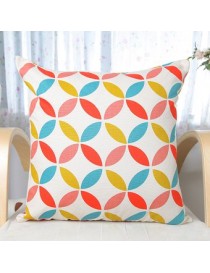 ELENXS Almohada geométrica Cubiertas de lino del algodón de banda de la moda del estilo de funda de almohada Home Decor 1 Sofá -