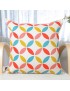 ELENXS Almohada geométrica Cubiertas de lino del algodón de banda de la moda del estilo de funda de almohada Home Decor 1 Sofá