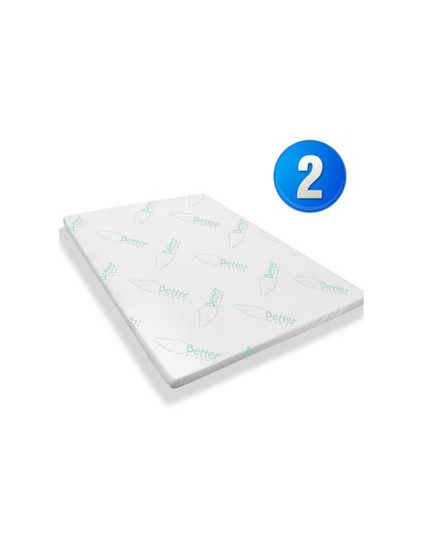 Paquete De 2 Topper Cubierta Para Colchón De Memory Foam Better Dreams BDSMFTQ Queen Linea Supreme-Blanco - Envío Gratuito