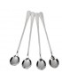 MagiDeal 4 X Súper Largas Cucharas De Acero Inoxidable Para Los Refrescos De Café Miel Cuchara Vajilla