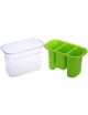 Caja de almacenamiento caramelo creativo del color doble de plástico palillos jaula cuchillería de la cocina verde - Envío Gratu