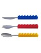 Niños de los ladrillos de Lego de construcción de acero inoxidable Cuchillo Tenedor Cuchara Utensilios Set - Envío Gratuito