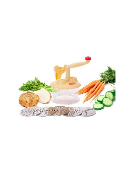 Cortador Rebanador Rayador Turmix De Verduras Frutas 5 Disc Rvp-01 - Envío Gratuito