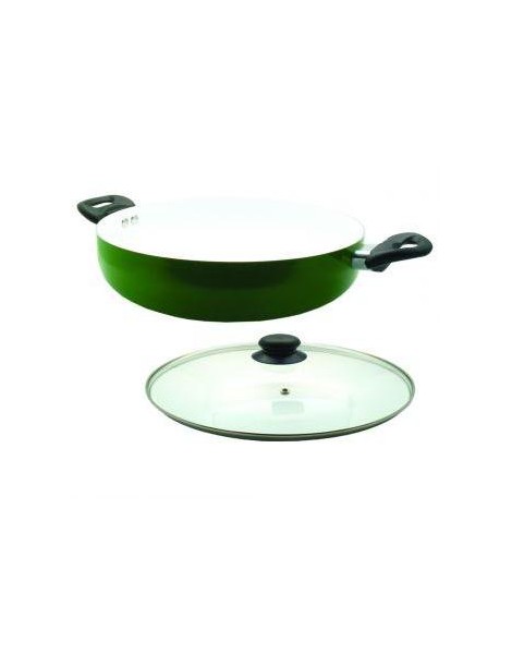 Arrocera de Aluminio YAJAD con recubrimiento de ceramica 28 cm-Verde - Envío Gratuito