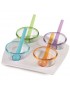 Jgo. de 4 Recipientes p Botana,Herevin,Imperia Multi-Color