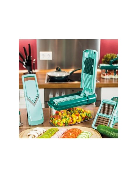 Rallador Cortador De Verduras Frutas Nicer Dicer Fusion RCNDF -Verde Oscuro - Envío Gratuito