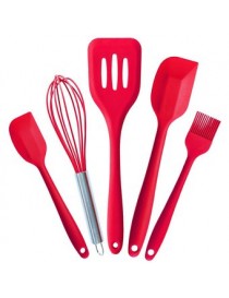 5pcs/lot Horneando Herramientas Equipo Batería De Cocina Silicona Utensilio Cocina Conjunto - Envío Gratuito