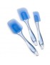 3pcs/lot Horneando Herramientas Equipo Azul Silicona Espátula Pastel Utensilios Para Hornear
