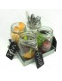 PORTA CUBIERTOS CON CHAROLA MASON JAR.