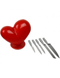 Portacuchillos Con 5 Cuchillos [Vodoo Heart] - Stay Elit - Envío Gratuito