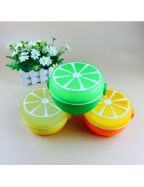 Korean Circular Portable Plastic Caja de almuerzo Kids Cute Lemon Shape Bento Contenedor de comida - Envío Gratuito