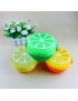 Korean Circular Portable Plastic Caja de almuerzo Kids Cute Lemon Shape Bento Contenedor de comida