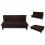 Sofá Cama Sin Brazos Rigga 3121 - Chocolate
