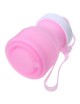 Deporte portátil la botella de agua plegable respetuoso del medio ambiente Vasos de silicona Shallow pink - Envío Gratuito