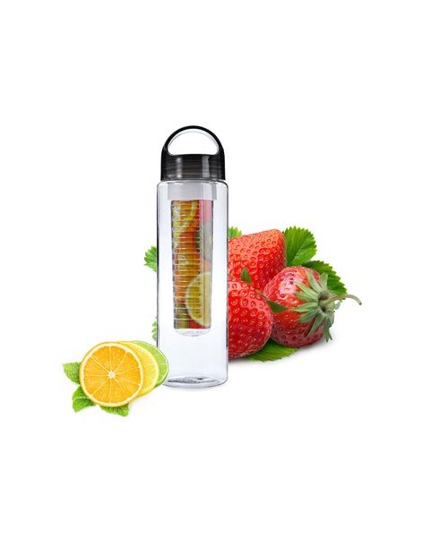 700ML colorido de jugo de frutas infusión de botella Infusor Deporte Salud Limón Deporte Caldera Black - Envío Gratuito