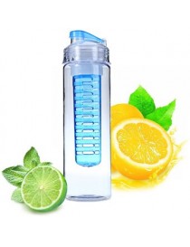 700ML fruta Infusing Infusor la salud del deporte de la botella de jugo de limón fabricante de BPA Free Filter Blue - Envío Grat