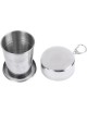 Botella portátil plegable de la taza del agua con la hebilla de camping al aire libre Kit Silver - Envío Gratuito