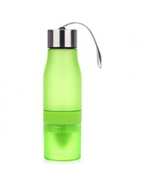 Cargen PM001 Jugo Botella 700ml portátil de plástico esmerilado agua de limón con la mano de cuerda Green - Envío Gratuito