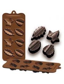 Molde de Silicon para Chocolate de Hojas IBILI Modelo 860305-Café - Envío Gratuito