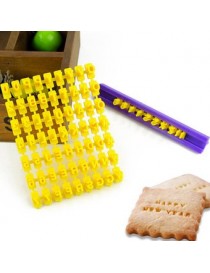 Letra del alfabeto Numbler Cookies Biscuit Sello Embosser fondant Cortador Cakemold colores Generico - Envío Gratuito