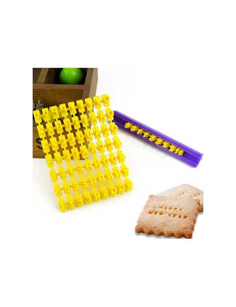 Letra del alfabeto Numbler Cookies Biscuit Sello Embosser fondant Cortador Cakemold colores Generico - Envío Gratuito