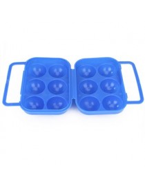 MagiDeal Plástico Huevo Transportista De Contenedores De Almacenamiento De Soporte Plegable Portátil Para 6 Huevos - Blue - Enví