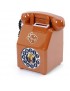 Retro Telephone Piggy Bank Brown