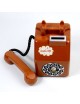 Retro Telephone Piggy Bank Brown - Envío Gratuito