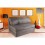 Futon Desplegable Sin Brazos Matrimonial 2202 Daruma - Gris