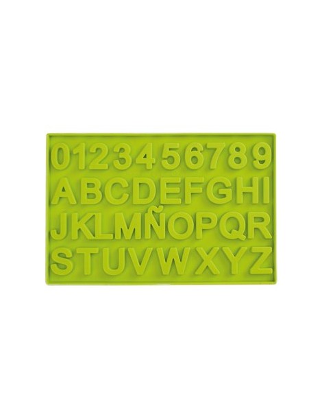 Molde de Silicon para Chocolates de Letras y Números IBILI Modelo 871300-Verde - Envío Gratuito