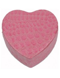 Heart-shaped Multi-compartment Jewelry Box Alligator Textured Dressing Case Rose Red - Envío Gratuito